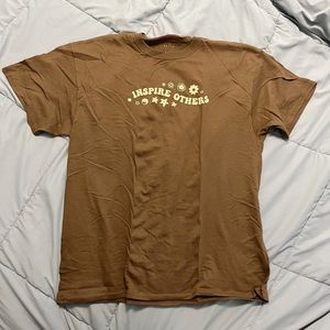Pacsun Brown Inspire Others Graphic Tee (Can fit Small, Medium, & Large)🤎